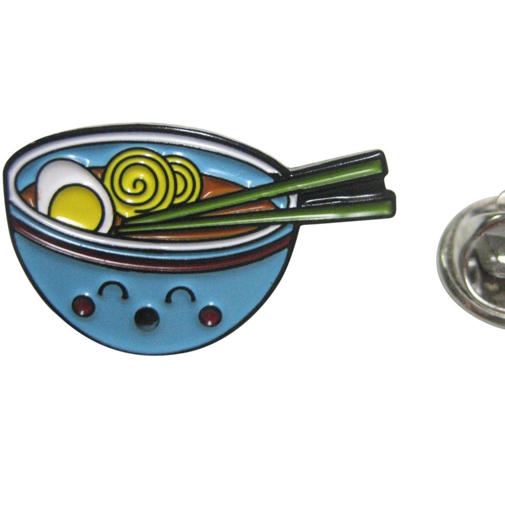 Colorful Happy Ramen Noodle Bowl Lapel Pin